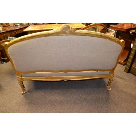 Französisches vergoldetes gerahmtes Sofa antik 19. Jahrhundert