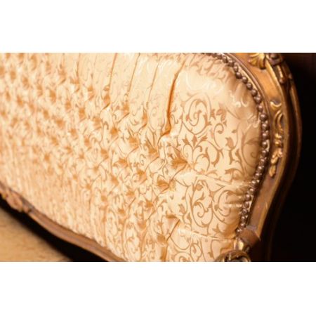 Atemberaubend geschnitzte Salonbank aus vergoldetem Holz Sofa antik 19. Jahrhundert