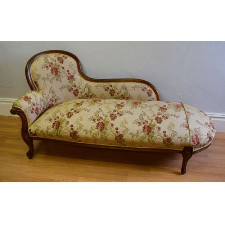 Chaise Longue antike Liege Mahagoni Massivholz 1920er Jahre