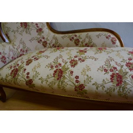 Chaise Longue antike Liege Mahagoni Massivholz 1920er Jahre