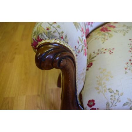 Chaise Longue antike Liege Mahagoni Massivholz 1920er Jahre