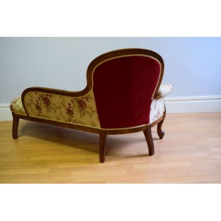 Chaise Longue antike Liege Mahagoni Massivholz 1920er Jahre