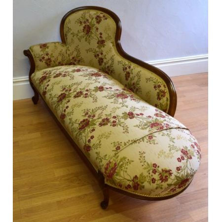 Chaise Longue antike Liege Mahagoni Massivholz 1920er Jahre