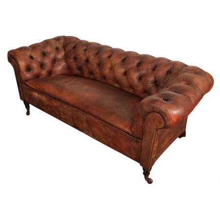 Viktorianisches Mahagoni Chesterfield Sofa Leder antik ca 1860