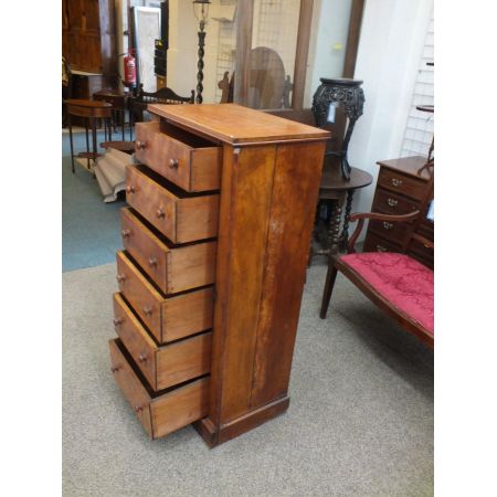 Viktorianische Wellington Birken Kommode Massivholz antik ca 1870