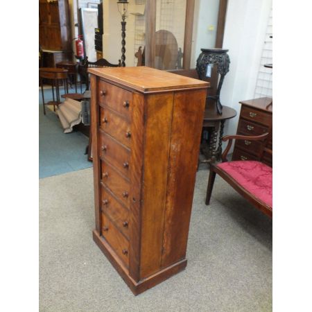 Viktorianische Wellington Birken Kommode Massivholz antik ca 1870