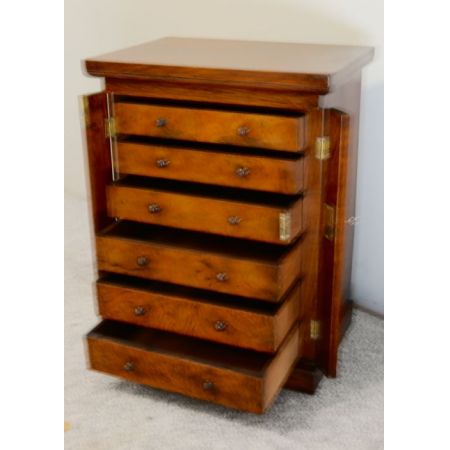 Viktorianische Nussbaum Kommode Massivholz antik ca 1880