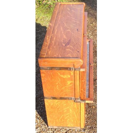 Zwei antike Globe Wernicke Stapel Eichenbücherschränke, 1920 