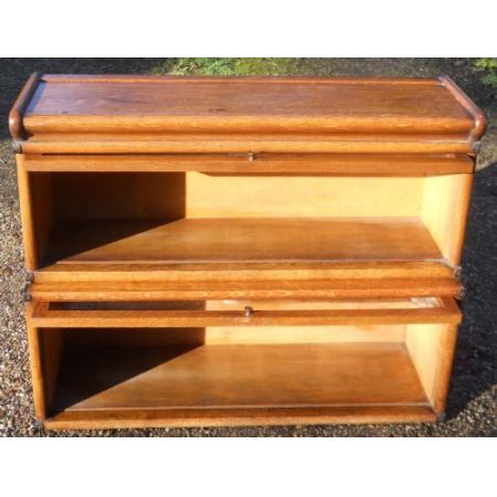 Zwei antike Globe Wernicke Stapel Eichenbücherschränke, 1920 