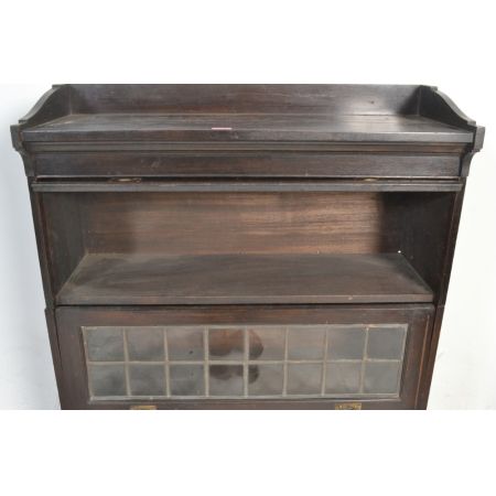  Antiker Globe Wernicke Mahagonibücherschrank, Bleiglasfront, Anfang des 20. Jahrhunderts