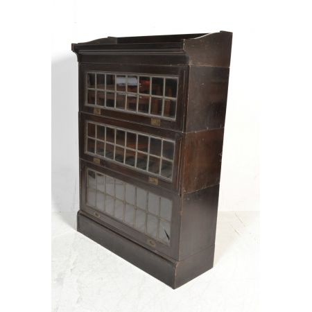  Antiker Globe Wernicke Mahagonibücherschrank, Bleiglasfront, Anfang des 20. Jahrhunderts