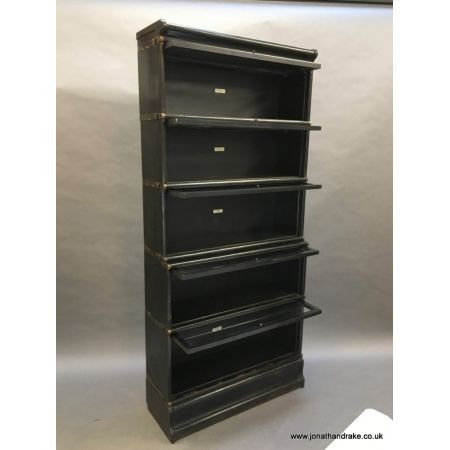 Seltener antiker Globe Wernicke Eichenbücherschrank, ebonisert, um 1930