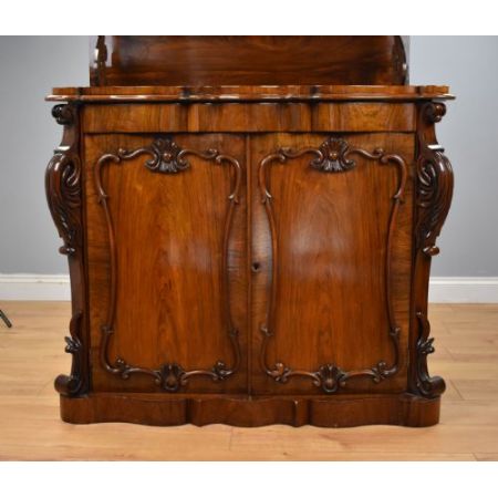 viktorianischer antiker Palisander-Serpentinen-Chiffonnier