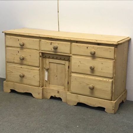 antike Lancashire Bauernhaus Kiefernkommode 1920