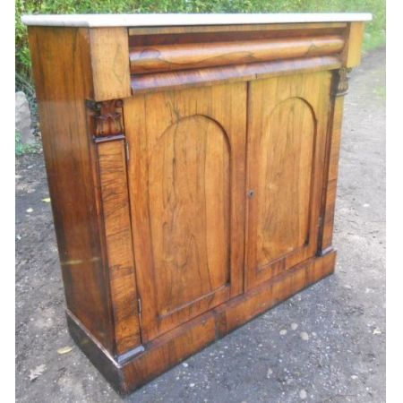 Antike Palisanderchiffonnier / Palisanderkommode mit Marmorplatte 