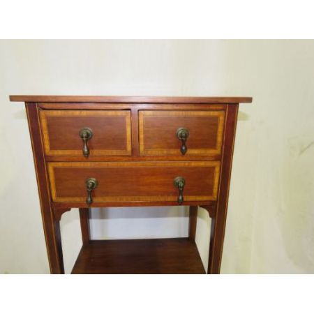 Antiker spät viktorianischer Mahagoninachttisch, um 1900