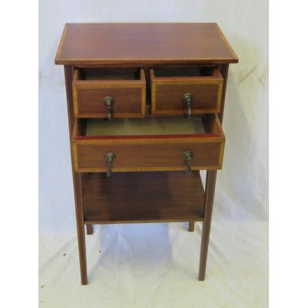 Antiker spät viktorianischer Mahagoninachttisch, um 1900