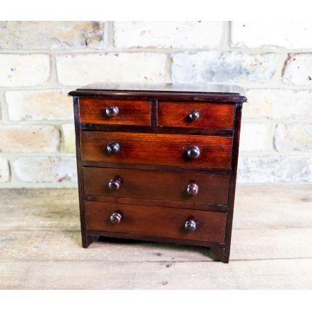 Antike viktorianische Miniatur Mahagonikommode ,um 1890
