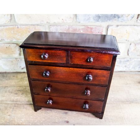 Antike viktorianische Miniatur Mahagonikommode ,um 1890