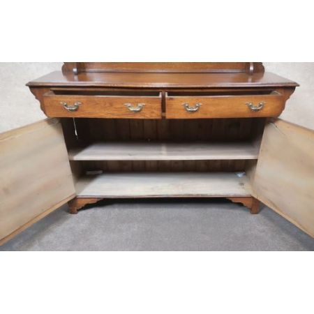 Antike edwardianisches Eichensideboard, mit Spiegel, von 1910  