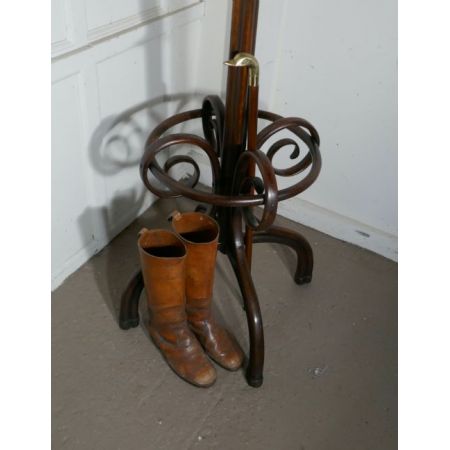 Antiker Thonet Bugholz Kleiderständer, Garderobe, Hutständer aus dem 19. Jahrhundert