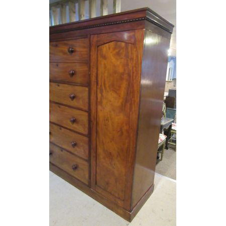 antiker viktorianischer Mahagonikleiderschrank , "Dwarf Wardrobe"