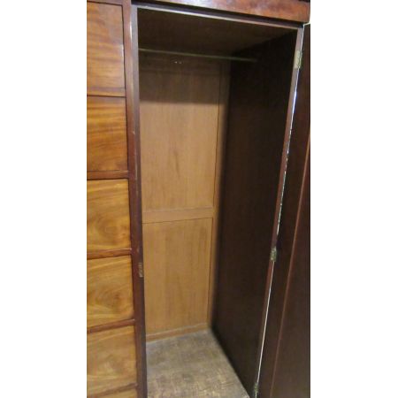 antiker viktorianischer Mahagonikleiderschrank , "Dwarf Wardrobe"