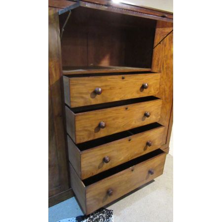 antiker viktorianischer Mahagonikleiderschrank , "Dwarf Wardrobe"