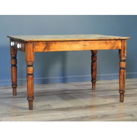 Viktorianischer Kiefernholz Esstisch Weichholz antik ca 1870