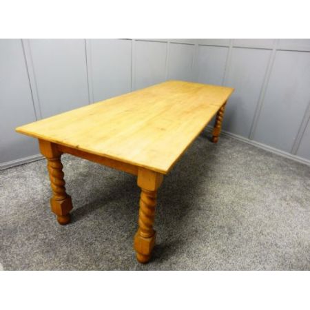 Großer Kiefernholz Esstisch Weichholz antik ca 1900