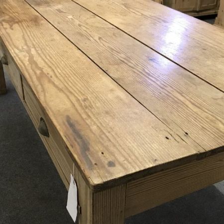 Großer Kiefernholz Esstisch Weichholz antik ca 1920