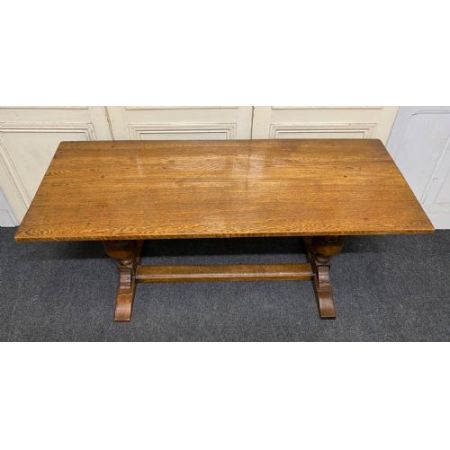 Großer Eichenholz Esstisch Massivholz antik ca 1900