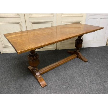 Großer Eichenholz Esstisch Massivholz antik ca 1900