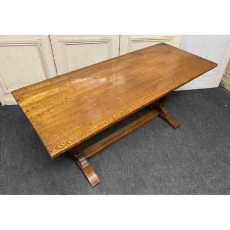 Großer Eichenholz Esstisch Massivholz antik ca 1900