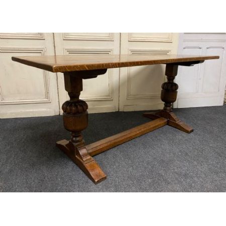 Großer Eichenholz Esstisch Massivholz antik ca 1900