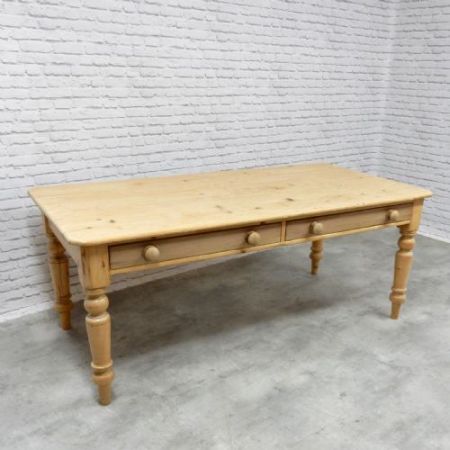 Viktorianischer Kiefernholz Esstisch Massivholz antik ca 1870