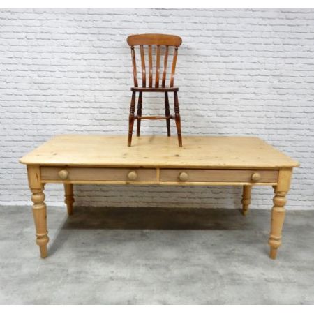 Viktorianischer Kiefernholz Esstisch Massivholz antik ca 1870