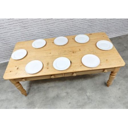 Viktorianischer Kiefernholz Esstisch Massivholz antik ca 1870