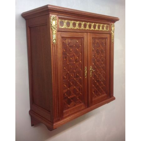 Französische Mahagoni Hängevitrine Massivholz antik ca 1920