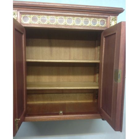 Französische Mahagoni Hängevitrine Massivholz antik ca 1920