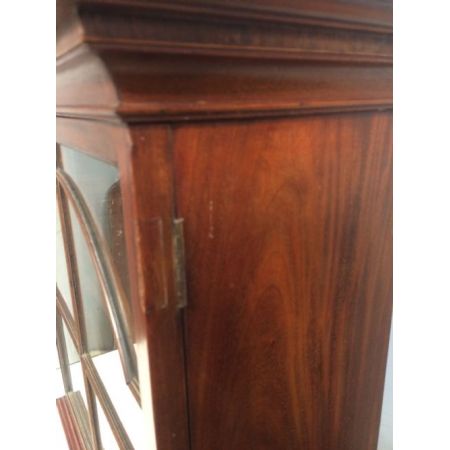 Kleine Mahagoni Hänge Vitrine Massivholz antik 19. Jahrhundert