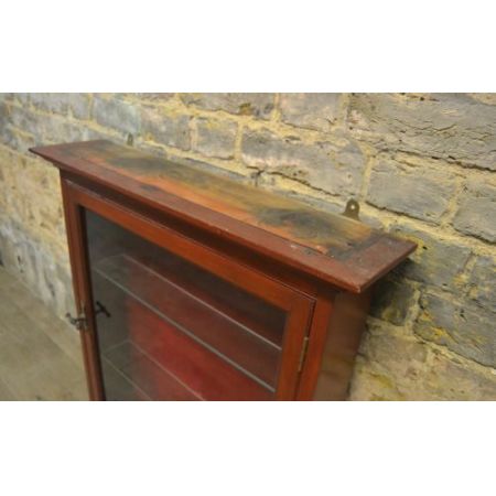 Kleine Mahagoni Hänge Vitrine Massivholz antik ca 1920