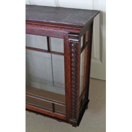 Eichenholz Hänge Vitrine Massivholz antik ca 1910