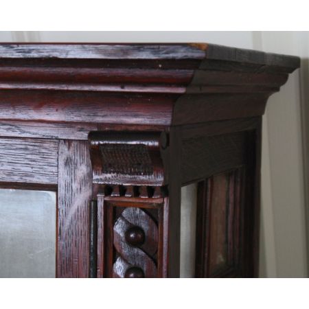 Eichenholz Hänge Vitrine Massivholz antik ca 1910