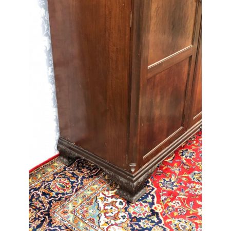 Antiker Chippendale Mahagonikleiderschrank, Triple Wardrobe, 1910