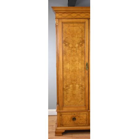 antiker edwardian Pollard Eichenkleiderschrank , Spiegelschrank