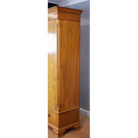 antiker edwardian Pollard Eichenkleiderschrank , Spiegelschrank