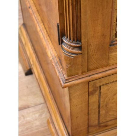 antiker edwardian Pollard Eichenkleiderschrank , Spiegelschrank