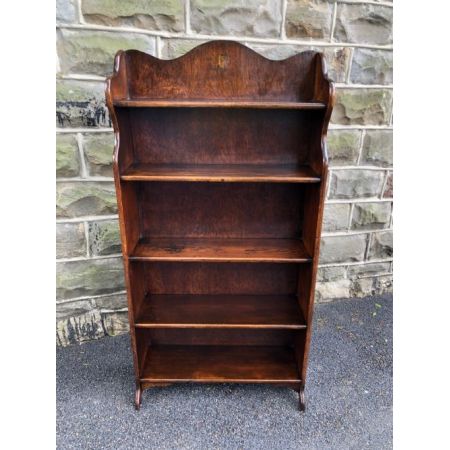 Antikes offenes Bücherregal aus massiver Eiche, 1900