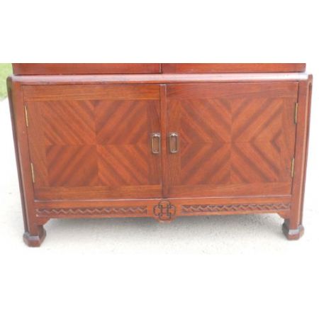 Antikes schmales Mahagonibücherregal aus 1930